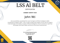 LSS AI BELT CERTIFICATION
