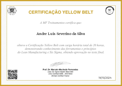 CERTIFICAÇÃO YELLOW BELT