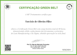 CERTIFICAÇÃO GREEN BELT