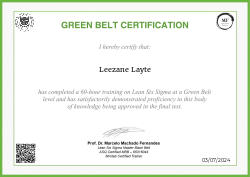 GREEN BELT CERTIFICATION