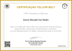 CERTIFICAÇÃO YELLOW BELT