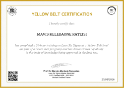 YELLOW BELT CERTIFICATION