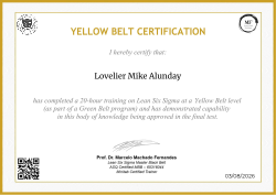 YELLOW BELT CERTIFICATION