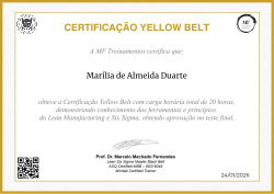 CERTIFICAÇÃO YELLOW BELT