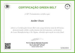 CERTIFICAÇÃO GREEN BELT