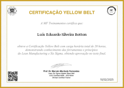 CERTIFICAÇÃO YELLOW BELT