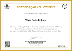 CERTIFICAÇÃO YELLOW BELT