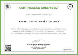 CERTIFICAÇÃO GREEN BELT