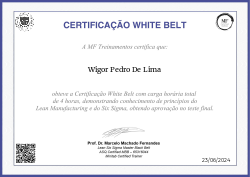 CERTIFICAÇÃO WHITE BELT