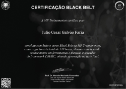 CERTIFICAÇÃO BLACK BELT
