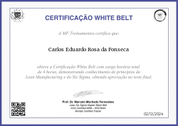 CERTIFICAÇÃO WHITE BELT