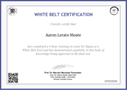 WHITE BELT CERTIFICATION