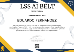 LSS AI BELT CERTIFICATION