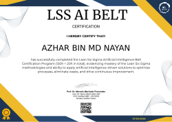 LSS AI BELT CERTIFICATION