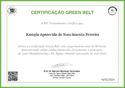 CERTIFICAÇÃO GREEN BELT