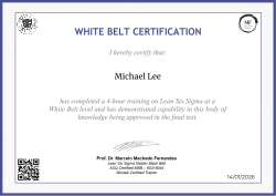 WHITE BELT CERTIFICATION
