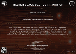 MASTER BLACK BELT CERTIFICATION