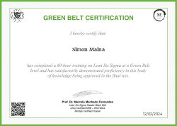 GREEN BELT CERTIFICATION