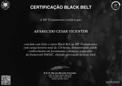 CERTIFICAÇÃO BLACK BELT