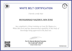 WHITE BELT CERTIFICATION