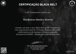 CERTIFICAÇÃO BLACK BELT