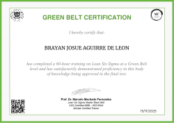 GREEN BELT CERTIFICATION