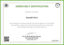 GREEN BELT CERTIFICATION