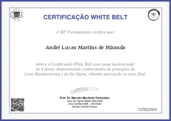 CERTIFICAÇÃO WHITE BELT