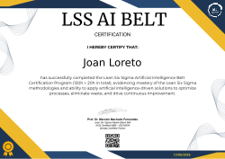 LSS AI BELT CERTIFICATION