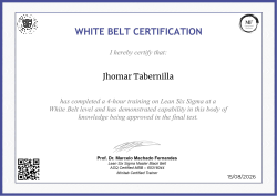 WHITE BELT CERTIFICATION