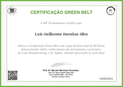 CERTIFICAÇÃO GREEN BELT