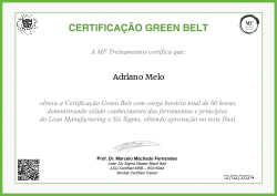 CERTIFICAÇÃO GREEN BELT