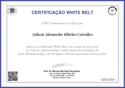 CERTIFICAÇÃO WHITE BELT