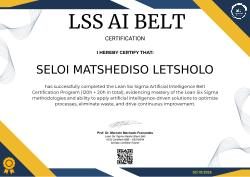LSS AI BELT CERTIFICATION