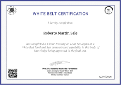 WHITE BELT CERTIFICATION