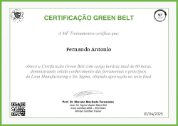 CERTIFICAÇÃO GREEN BELT