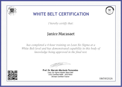 WHITE BELT CERTIFICATION