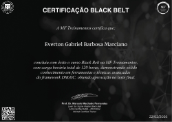 CERTIFICAÇÃO BLACK BELT