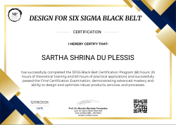 DFSS BLACK BELT CERTIFICATION