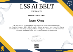 LSS AI BELT CERTIFICATION