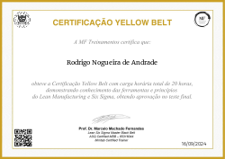 CERTIFICAÇÃO YELLOW BELT