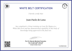 WHITE BELT CERTIFICATION