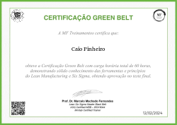 CERTIFICAÇÃO GREEN BELT