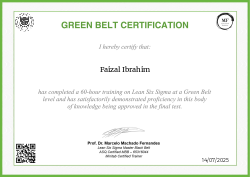 GREEN BELT CERTIFICATION