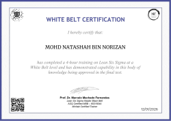 WHITE BELT CERTIFICATION