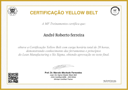 CERTIFICAÇÃO YELLOW BELT