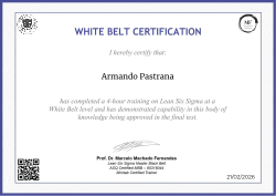 WHITE BELT CERTIFICATION
