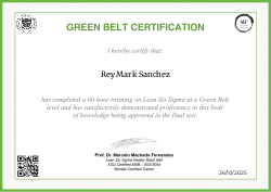 GREEN BELT CERTIFICATION