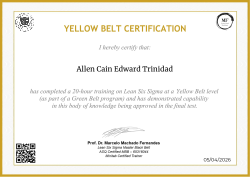 YELLOW BELT CERTIFICATION
