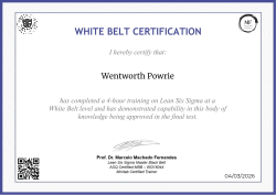 WHITE BELT CERTIFICATION